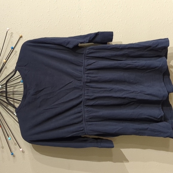 Y2k old Navy blue navy top v-neck babydoll women's size large - Picture 2 of 11